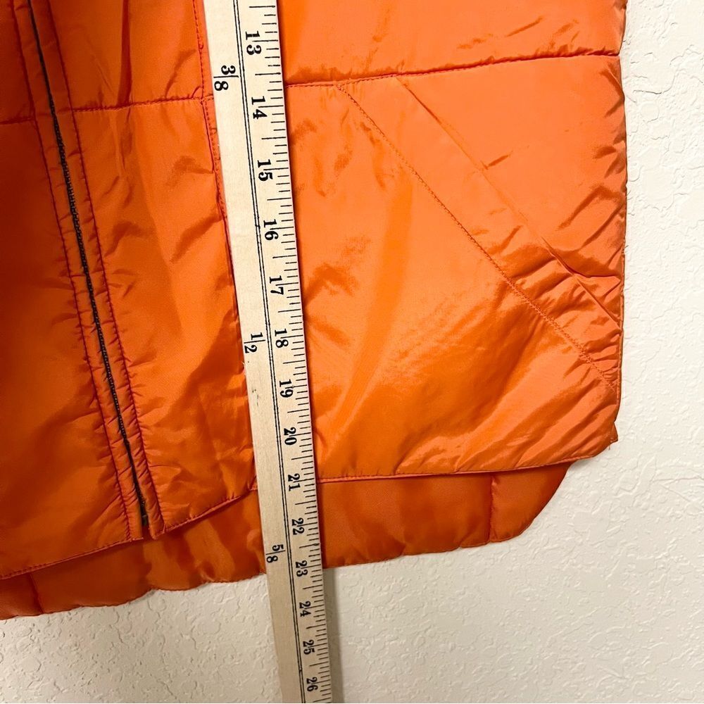 Lauren Ralph Lauren Womens Nylon Puff Vest Orange Zip Size S Sleeveless - Picture 2 of 6
